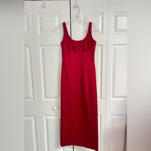 Ann Taylor Elegant Red Sleeveless Dress